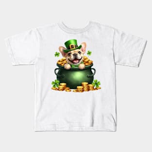 St Patricks Day French Bulldog Kids T-Shirt